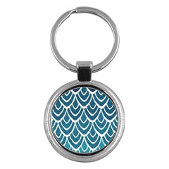 Blue Fish Scale Key Chains (round)  by Brittlevirginclothing