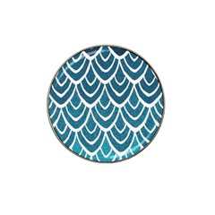 Blue Fish Scale Hat Clip Ball Marker (4 Pack) by Brittlevirginclothing