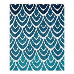 Blue Fish Scale Shower Curtain 60  X 72  (medium)  by Brittlevirginclothing