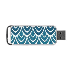 Blue Fish Scale Portable Usb Flash (one Side) by Brittlevirginclothing