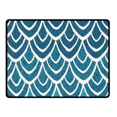 Blue Fish Scale Double Sided Fleece Blanket (small)  by Brittlevirginclothing