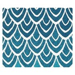 Blue fish scale Double Sided Flano Blanket (Small)  50 x40  Blanket Front