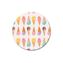 Cute Ice Cream Magnet 3  (round) by Brittlevirginclothing