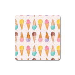 Cute Ice Cream Square Magnet by Brittlevirginclothing
