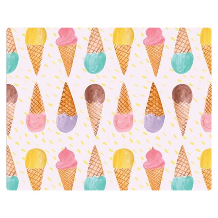 Cute ice cream Double Sided Flano Blanket (Medium) 