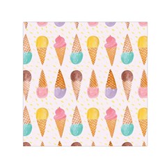 Cute Ice Cream Small Satin Scarf (square)  by Brittlevirginclothing