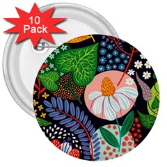 Japanese Inspired 3  Buttons (10 Pack)  by Brittlevirginclothing