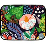 Japanese inspired Double Sided Fleece Blanket (Mini)  35 x27  Blanket Back