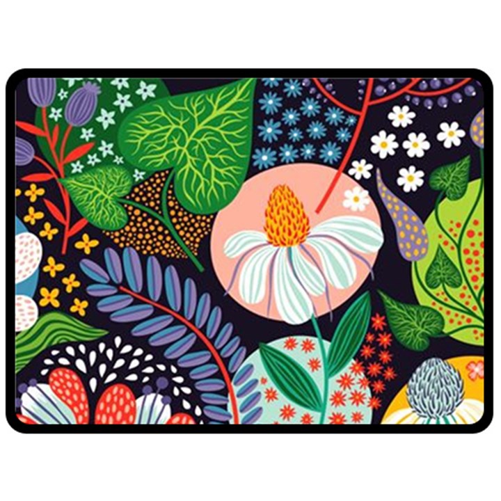 Japanese inspired Double Sided Fleece Blanket (Large) 