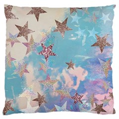 Pastel Stars Large Cushion Case (one Side) by Brittlevirginclothing