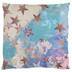 Pastel Stars Large Flano Cushion Case (one Side) by Brittlevirginclothing