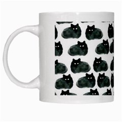 Black Cat White Mugs by Brittlevirginclothing