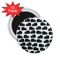 Black Cat 2 25  Magnets (10 Pack)  by Brittlevirginclothing