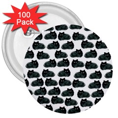 Black Cat 3  Buttons (100 Pack)  by Brittlevirginclothing