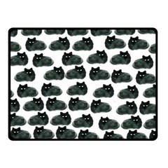 Black Cat Fleece Blanket (small) by Brittlevirginclothing