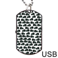 Black Cat Dog Tag Usb Flash (one Side) by Brittlevirginclothing