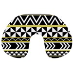 Black bohemian Travel Neck Pillows Back