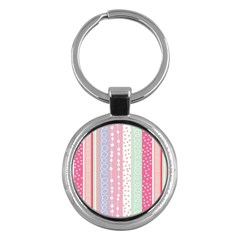 Pink Wood Key Chains (round)  by Brittlevirginclothing