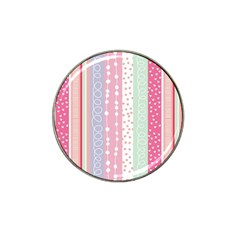 Pink Wood Hat Clip Ball Marker by Brittlevirginclothing