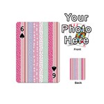 Pink wood Playing Cards 54 (Mini)  Front - Spade6