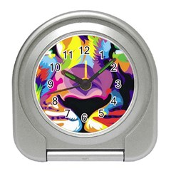 Colorful Lion Travel Alarm Clocks by Brittlevirginclothing