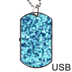 Blue Light Dog Tag Usb Flash (one Side) by Brittlevirginclothing