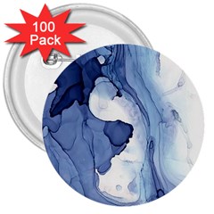 Paint in water 3  Buttons (100 pack) 