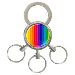 Faded Rainbow  3-ring Key Chains by Brittlevirginclothing