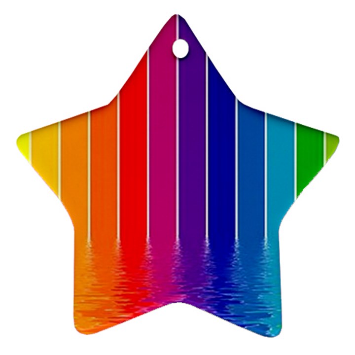 Faded rainbow  Star Ornament (Two Sides)