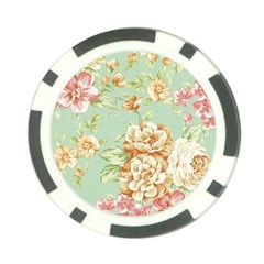 Vintage Pastel Flower Poker Chip Card Guard (10 Pack) by Brittlevirginclothing