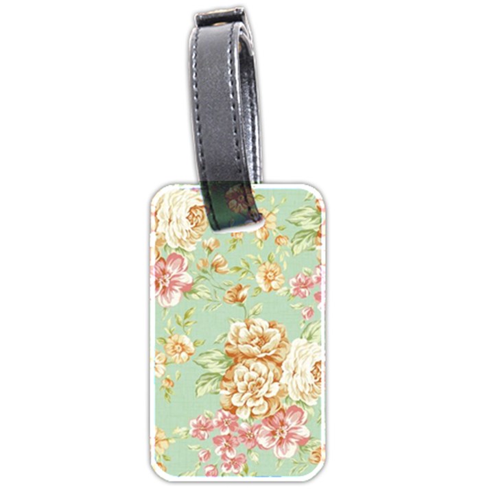 Vintage pastel flower Luggage Tags (Two Sides)