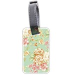 Vintage pastel flower Luggage Tags (Two Sides) Back