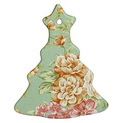 Vintage Pastel Flower Christmas Tree Ornament (two Sides) by Brittlevirginclothing