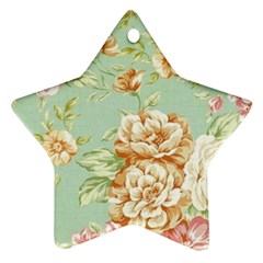 Vintage Pastel Flower Ornament (star) by Brittlevirginclothing