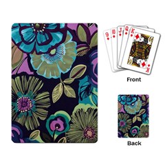 Dark Lila Flower Playing Card by Brittlevirginclothing