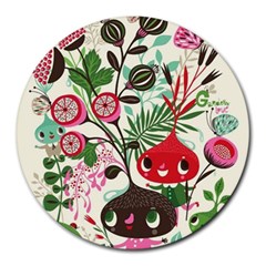 Cute Cartoon Round Mousepads by Brittlevirginclothing