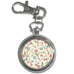 Abstract Vintage Flower Floral Pattern Key Chain Watches