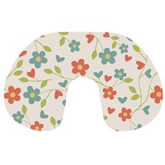 Abstract Vintage Flower Floral Pattern Travel Neck Pillows