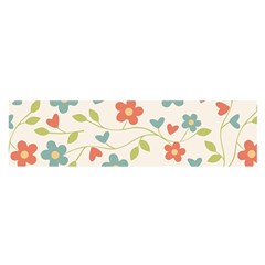 Abstract Vintage Flower Floral Pattern Satin Scarf (Oblong)