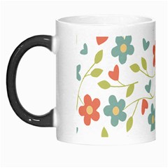 Abstract Vintage Flower Floral Pattern Morph Mugs by Amaryn4rt