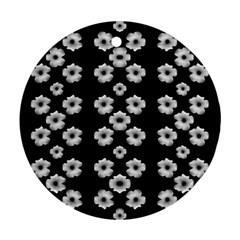 Dark Floral Round Ornament (two Sides) by dflcprints