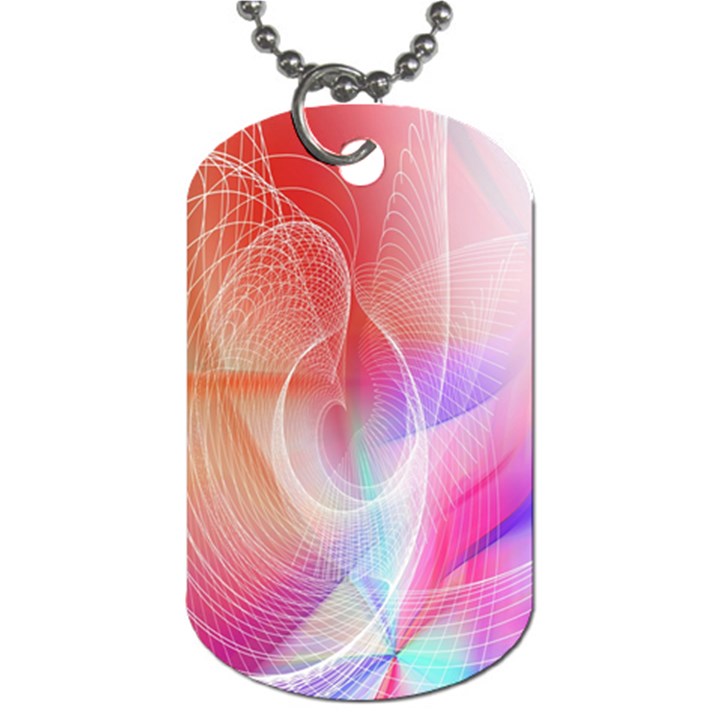 Background Nebulous Fog Rings Dog Tag (Two Sides)