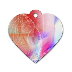 Background Nebulous Fog Rings Dog Tag Heart (two Sides) by Amaryn4rt