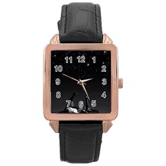 Frontline Midnight View Rose Gold Leather Watch  by FrontlineS