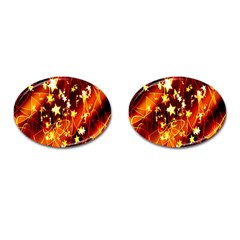 Background Pattern Lines Oval Cufflinks (Oval)