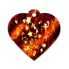 Background Pattern Lines Oval Dog Tag Heart (Two Sides)