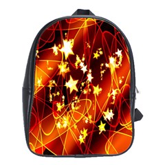 Background Pattern Lines Oval School Bags(Large) 