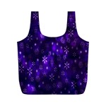 Bokeh Background Texture Stars Full Print Recycle Bags (M)  Back