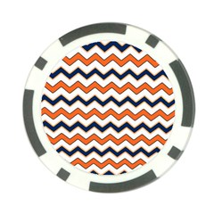 Chevron Party Pattern Stripes Poker Chip Card Guard by Amaryn4rt