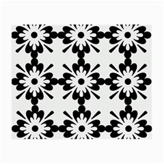 Floral Illustration Black And White Small Glasses Cloth